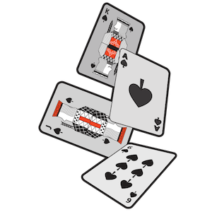 Too many cards in the deck, may 2019 blog, image of 4 playing cards