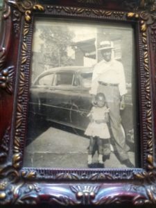 Author Cheryl Charlesworth as a young girl with her father