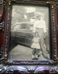 Cheryl pictured with her father