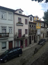 Apartments alongside a Portuguese village road